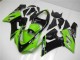 Preisgünstige Kawasaki ZX6R Motorrad Verkleidung 2005-2006 - Grun Glanzendes Schwarz Elf
