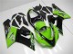 Preisgünstige Kawasaki ZX6R Motorrad Verkleidung 2005-2006 - Grun Glanzendes Schwarz Elf