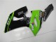 Preisgünstige Kawasaki ZX6R Motorrad Verkleidung 2005-2006 - Grun Glanzendes Schwarz Elf