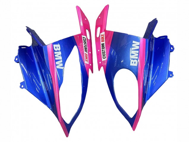 Preisgünstige BMW S1000RR Motorrad Verkleidung 2015-2016 - Rosa Blau Hai