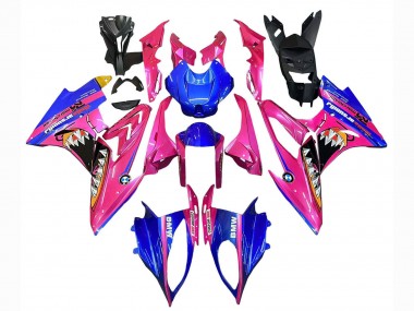 Preisgünstige BMW S1000RR Motorrad Verkleidung 2015-2016 - Rosa Blau Hai