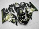 Preisgünstige Kawasaki ZX6R Motorrad Verkleidung 2005-2006 - Glanzendes Schwarz Weiss Gold Lucky Strike