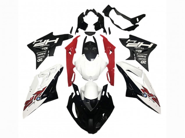 Preisgünstige BMW S1000RR Motorrad Verkleidung 2015-2016 - Weiss Rot Matt Schwarz