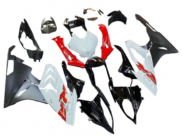 Preisgünstige BMW S1000RR Motorrad Verkleidung 2015-2016 - Rot Weiss Glanzendes Schwarz Matt Schwarz