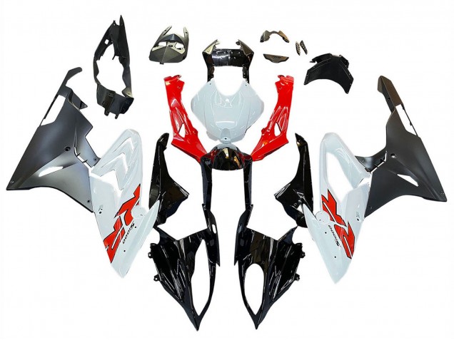 Preisgünstige BMW S1000RR Motorrad Verkleidung 2015-2016 - Rot Weiss Glanzendes Schwarz Matt Schwarz