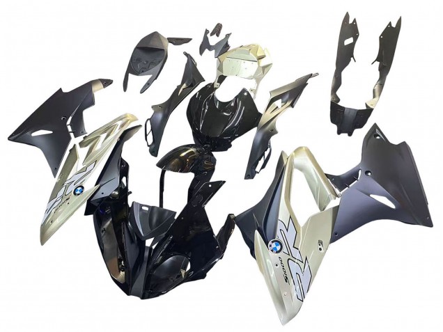 Preisgünstige BMW S1000RR Motorrad Verkleidung 2015-2016 - Silber Glanzendes Schwarz Matt Schwarz