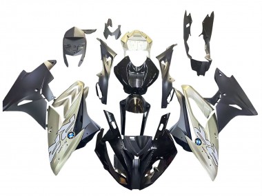 Preisgünstige BMW S1000RR Motorrad Verkleidung 2015-2016 - Silber Glanzendes Schwarz Matt Schwarz