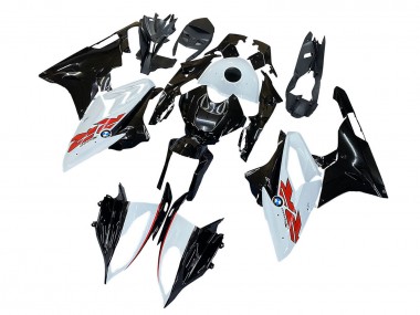 Preisgünstige BMW S1000RR Motorrad Verkleidung 2015-2016 - Weiss Schwarz Carbonfaser