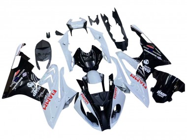 Preisgünstige BMW S1000RR Motorrad Verkleidung 2015-2016 - Weiss Glanzendes Schwarz Fiamm