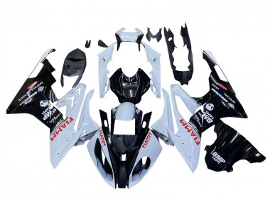 Preisgünstige BMW S1000RR Motorrad Verkleidung 2015-2016 - Weiss Glanzendes Schwarz Fiamm