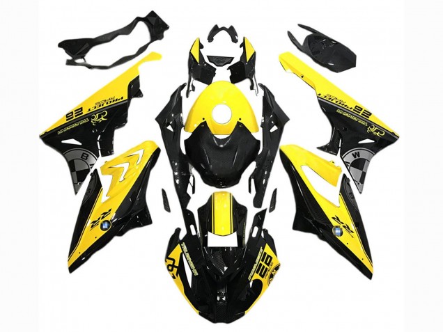 Preisgünstige BMW S1000RR Motorrad Verkleidung 2015-2016 - Gelb Schwarz