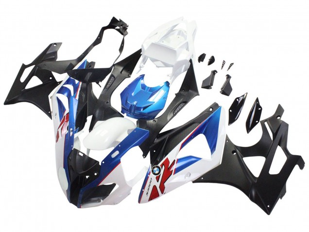 Preisgünstige BMW S1000RR Motorrad Verkleidung 2009-2014 - Weiss Blau Matt Schwarz