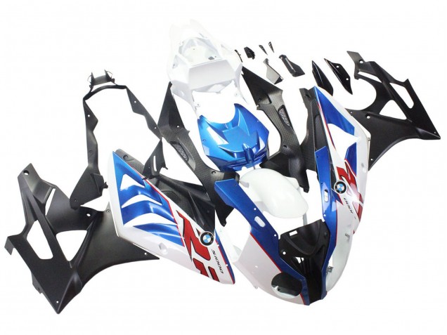 Preisgünstige BMW S1000RR Motorrad Verkleidung 2009-2014 - Weiss Blau Matt Schwarz