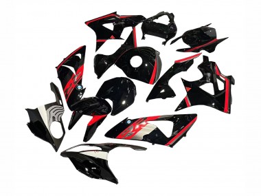 Preisgünstige BMW S1000RR Motorrad Verkleidung 2009-2014 - Rot Glanzendes Schwarz