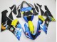 Preisgünstige Kawasaki ZX6R Motorrad Verkleidung 2005-2006 - Blau Gelb Schwarz Hai