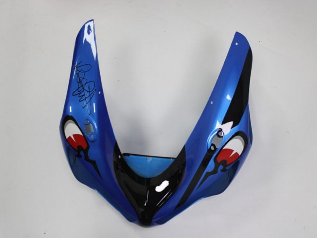 Preisgünstige Kawasaki ZX6R Motorrad Verkleidung 2005-2006 - Blau Gelb Schwarz Hai