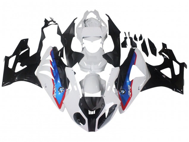 Preisgünstige BMW S1000RR Motorrad Verkleidung 2009-2014 - Weiss Rot Blau Glanzendes Schwarz HP Becker Carbon