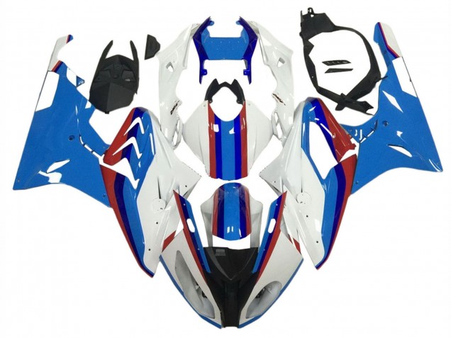 Preisgünstige BMW S1000RR Motorrad Verkleidung 2009-2014 - Weiss Rot Blau