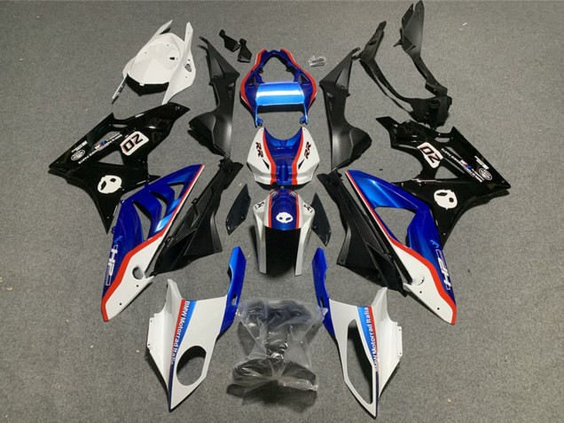 Preisgünstige BMW S1000RR Motorrad Verkleidung Kit 2009-2014 - Weiss Rot Blau Glanzendes Schwarz