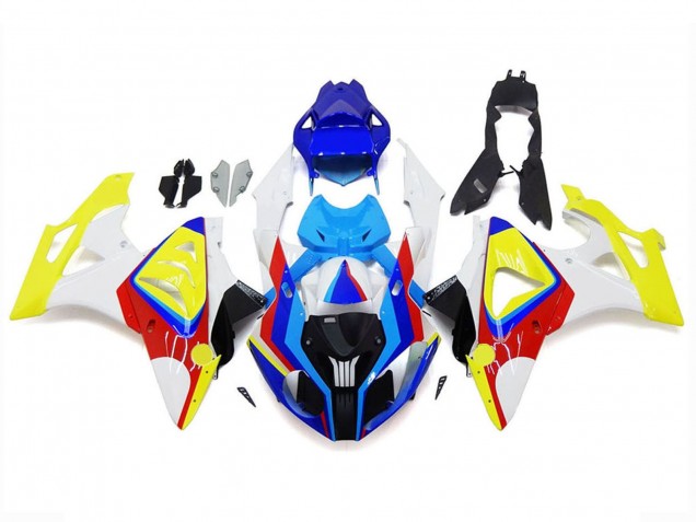 Preisgünstige BMW S1000RR Motorrad Verkleidung 2009-2014 - Weiss Rot Blau Gelb