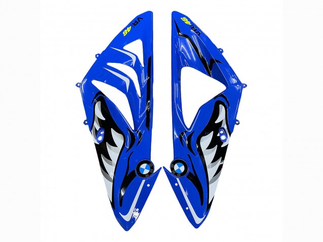 Preisgünstige BMW S1000RR Motorrad Verkleidung 2009-2014 - Blau Gelb Rot Schwarz Hai VR 46