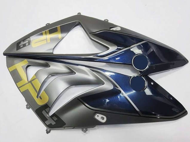 Preisgünstige BMW S1000RR Motorrad Verkleidung 2009-2014 - Silber Blau Glanzendes Schwarz