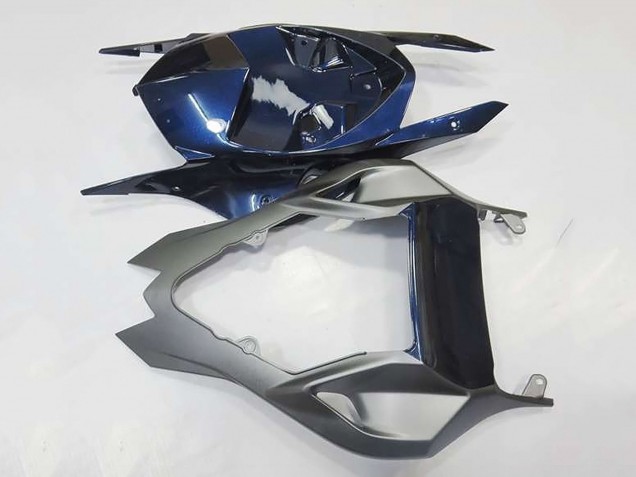 Preisgünstige BMW S1000RR Motorrad Verkleidung 2009-2014 - Silber Blau Glanzendes Schwarz