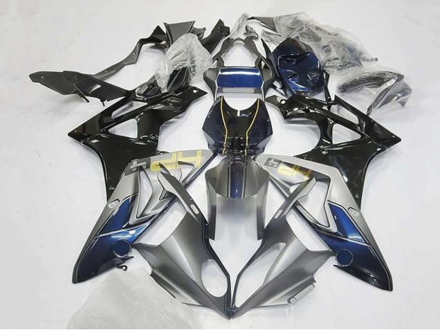 Preisgünstige BMW S1000RR Motorrad Verkleidung 2009-2014 - Silber Blau Glanzendes Schwarz