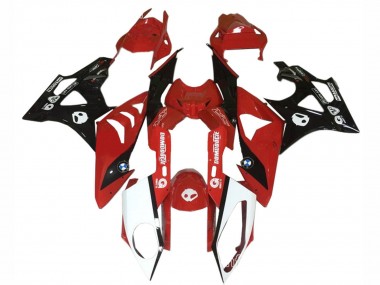Preisgünstige BMW S1000RR Motorrad Verkleidung 2009-2014 - Rot Weiss Glanzendes Schwarz