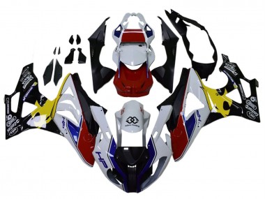 Preisgünstige BMW S1000RR Motorrad Verkleidung 2009-2014 - Weiss Rot Gelb Schwarz Castrol
