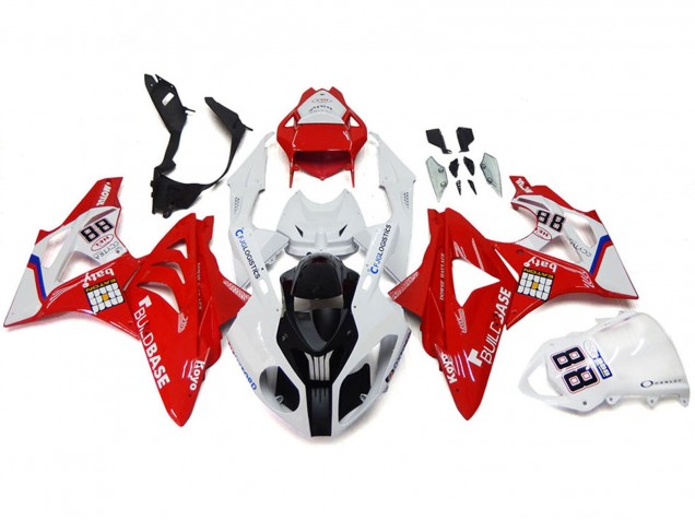 Preisgünstige BMW S1000RR Motorrad Verkleidung 2009-2014 - Weiss Rot