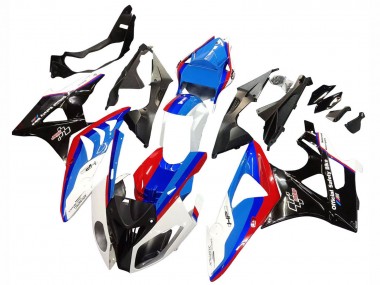 Preisgünstige BMW S1000RR Komplette Abs Verkleidung 2009-2014 - Weiss Rot Blau Glanzendes Schwarz