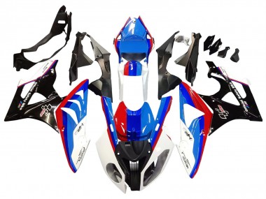 Preisgünstige BMW S1000RR Komplette Abs Verkleidung 2009-2014 - Weiss Rot Blau Glanzendes Schwarz