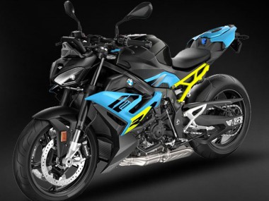 Preisgünstige BMW S1000R Motorrad Verkleidung 2021-2025 - Schwarz Hellblau Gelb