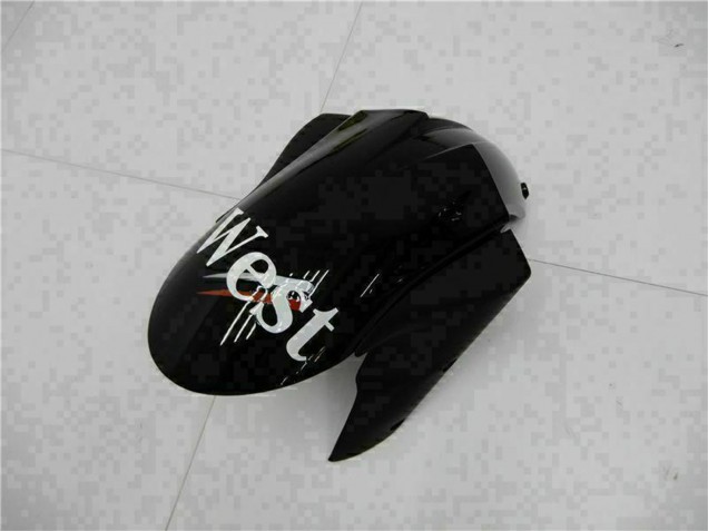 Preisgünstige Kawasaki ZX6R Motorrad Verkleidung 2005-2006 - Glanzendes Schwarz Weiss West