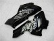 Preisgünstige Kawasaki ZX6R Motorrad Verkleidung 2005-2006 - Glanzendes Schwarz Weiss West