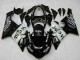 Preisgünstige Kawasaki ZX6R Motorrad Verkleidung 2005-2006 - Glanzendes Schwarz Weiss West