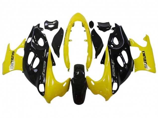 Preisgünstige Suzuki GSX600F/GSX750F Motorrad Verkleidung 2004-2006 - Glanzendes Schwarz Gelb