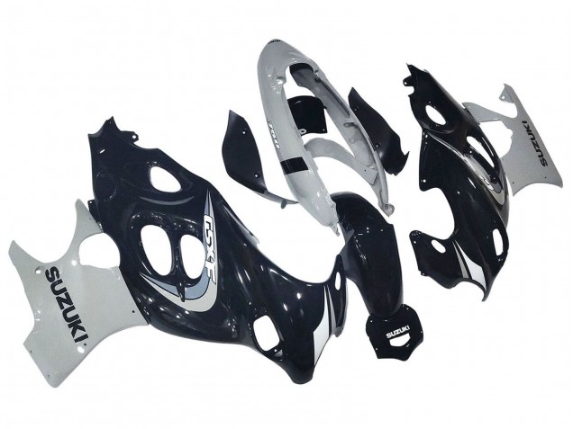 Preisgünstige Suzuki GSX600F/GSX750F Motorrad Verkleidung 2004-2006 - Glanzendes Schwarz Grau