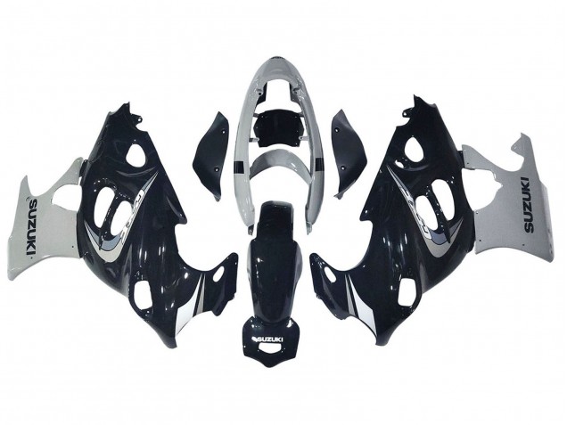 Preisgünstige Suzuki GSX600F/GSX750F Motorrad Verkleidung 2004-2006 - Glanzendes Schwarz Grau