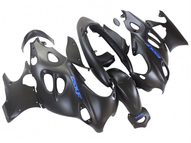 Preisgünstige Suzuki GSX600F/GSX750F Motorrad Verkleidung 2004-2006 - Matt Schwarz mit Blau Logo