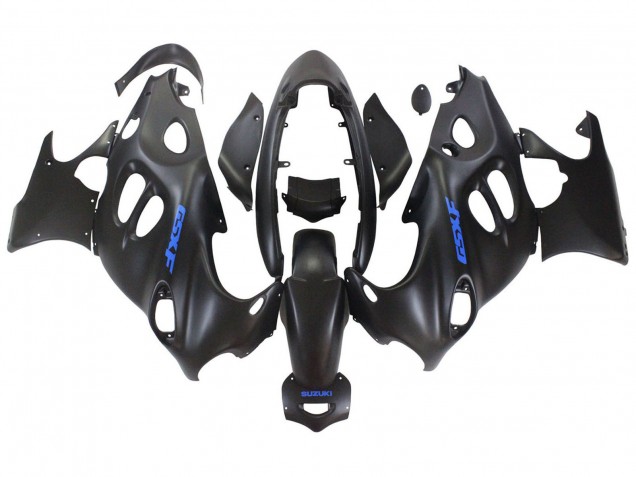 Preisgünstige Suzuki GSX600F/GSX750F Motorrad Verkleidung 2004-2006 - Matt Schwarz mit Blau Logo