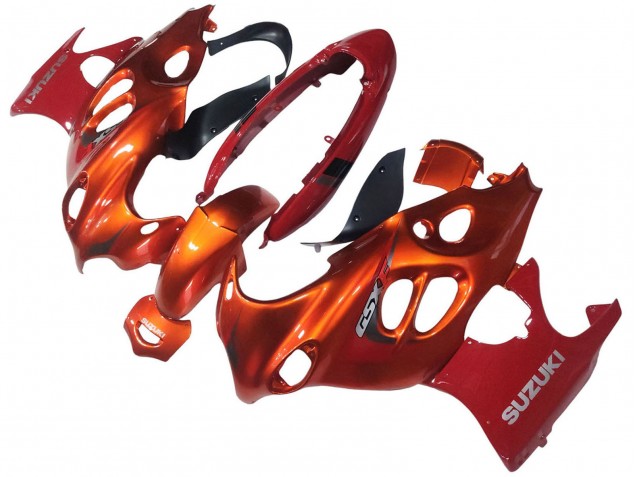 Preisgünstige Suzuki GSX600F/GSX750F Motorrad Verkleidung 2004-2006 - Burnt Orange Weiss Logo
