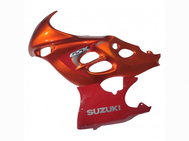 Preisgünstige Suzuki GSX600F/GSX750F Motorrad Verkleidung 2004-2006 - Burnt Orange Weiss Logo
