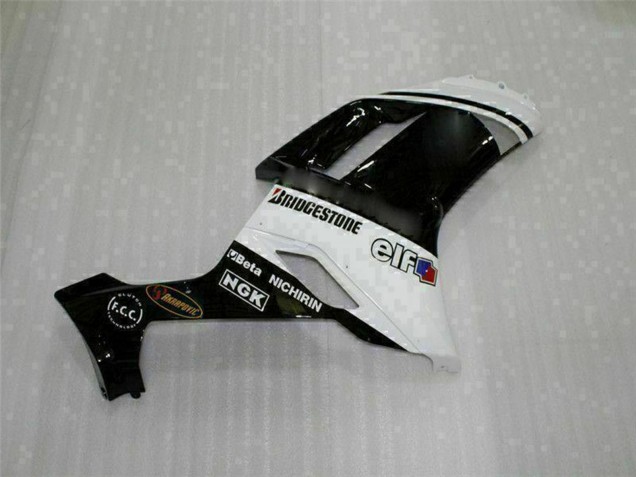 Preisgünstige Kawasaki ZX6R Motorrad Verkleidung 2007-2008 - Schwarz Weiss