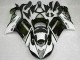 Preisgünstige Kawasaki ZX6R Motorrad Verkleidung 2007-2008 - Schwarz Weiss