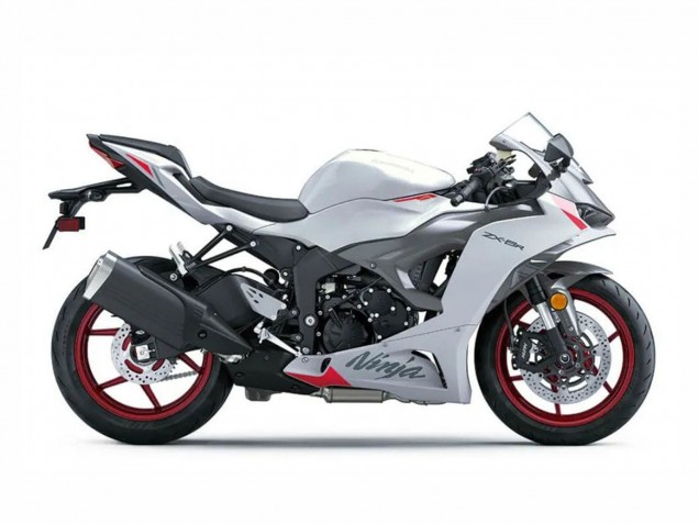 Preisgünstige Kawasaki ZX6R Motorrad Verkleidung 2023-2025 - Perl Weiss Schwarz Rot