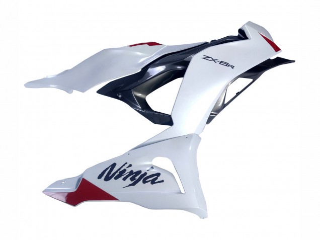 Preisgünstige Kawasaki ZX6R Motorrad Verkleidung 2023-2025 - Perl Weiss Schwarz Rot