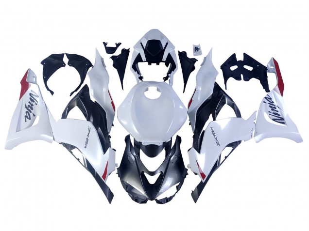 Preisgünstige Kawasaki ZX6R Motorrad Verkleidung 2023-2025 - Perl Weiss Schwarz Rot