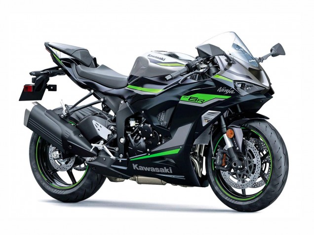 Preisgünstige Kawasaki ZX6R Motorrad Verkleidung 2023-2025 - Schwarz Grau Grun Ninja